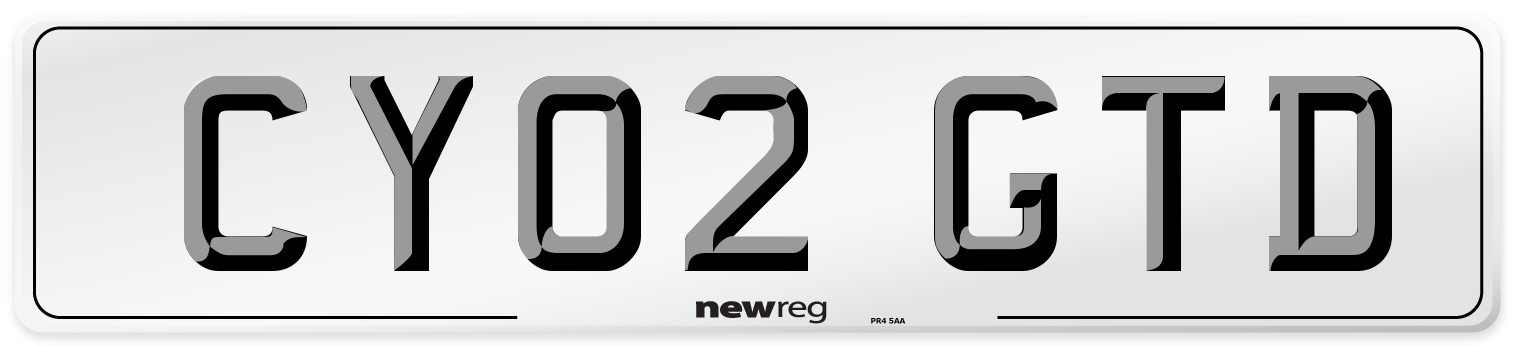 CY02 GTD Number Plate from New Reg